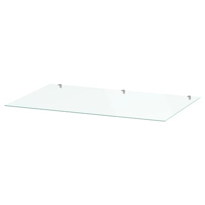 STORKLINTA Plateau en verre, transparent, 27 1/2x18 7/8 "