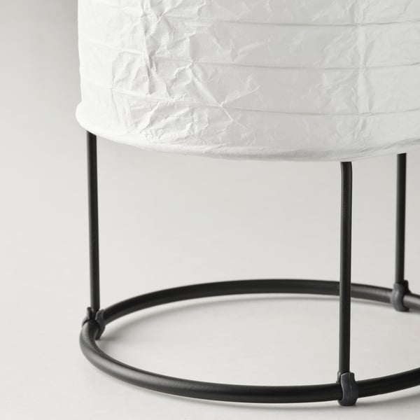 STRANDAD Lampe de table, blanc/noir, 11 "
