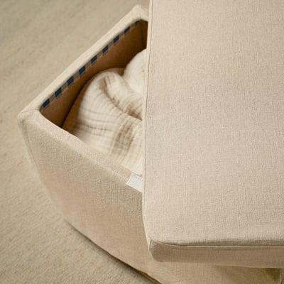 STRANDMON Housse pour repose-pieds, Naggen gris-vert