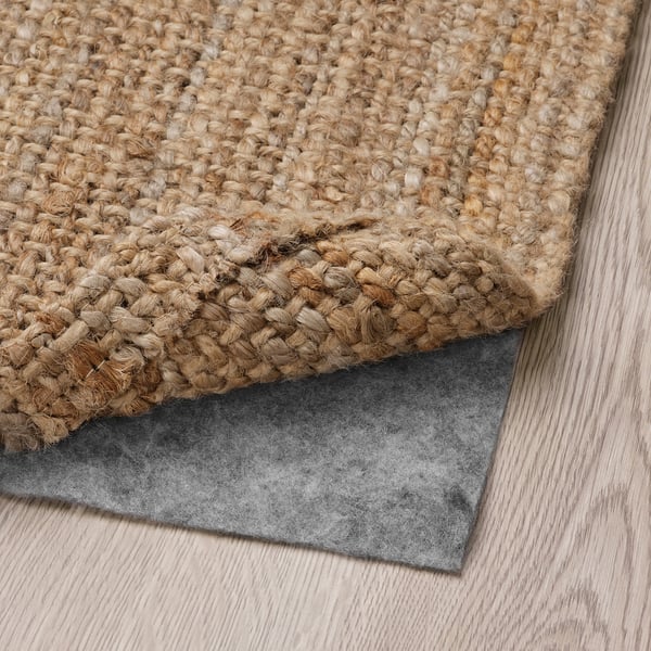 STRÖG Tapis tissé plat, écru, 5 ' 1 "x7 ' 3 "