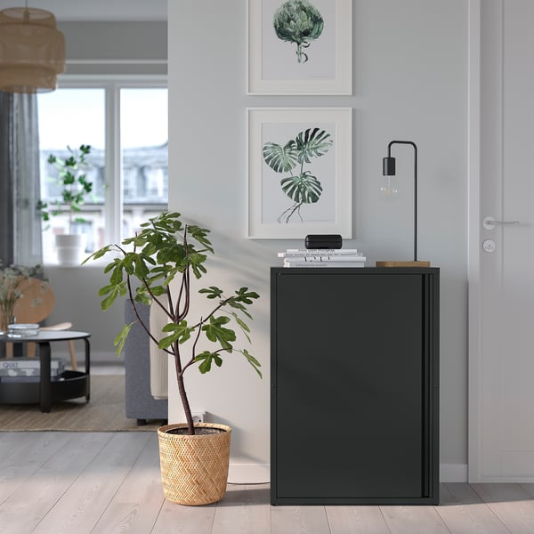 SUNDSÖ Armoire, anthracite extérieur/intérieur, 23 5/8x13 3/4x33 7/8 "