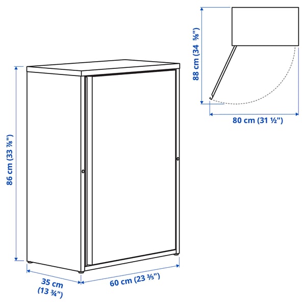 SUNDSÖ Armoire, blanc cassé extérieur/intérieur, 23 5/8x13 3/4x33 7/8 "