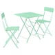 SUNDSÖ Table et 2 chaises pliantes, extérieur vert clair/vert clair, 25 5/8x25 5/8 "