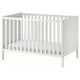 SUNDVIK Lit de bébé, blanc, 27 1/2x52 "