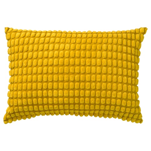 SVARTPOPPEL Housse de coussin, jaune, 16x23 "