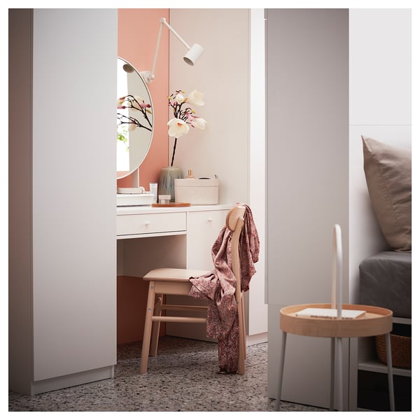 SYVDE Coiffeuse, blanc, 39 1/2x19 "