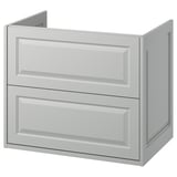 TÄNNFORSEN Meuble-lavabo à tiroirs, gris clair, 30x21x25 1/8 "