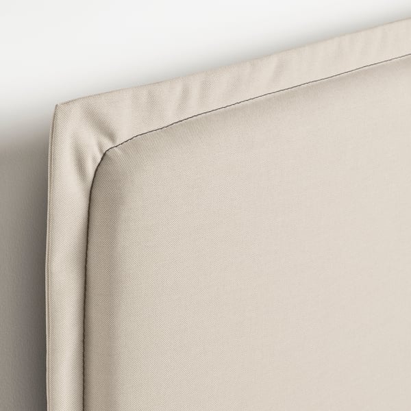 TÄRNKULLEN Structure de lit matelassée, Vissle beige, Grand 2 places
