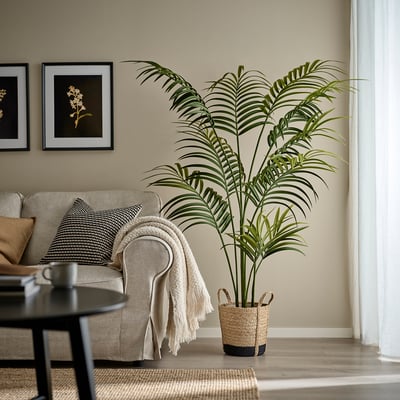 TÄRNMÅS Cache-pot, intérieur/beige/noir, 9 ½ "