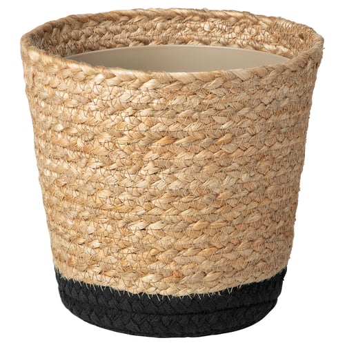 TÄRNMÅS Cache-pot, intérieur/beige/noir, 6 "
