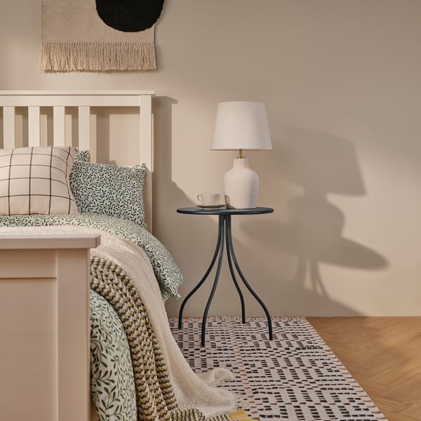 TÅNEBRO Table d'appoint, intérieur/extérieur/anthracite, 18 1/8 "