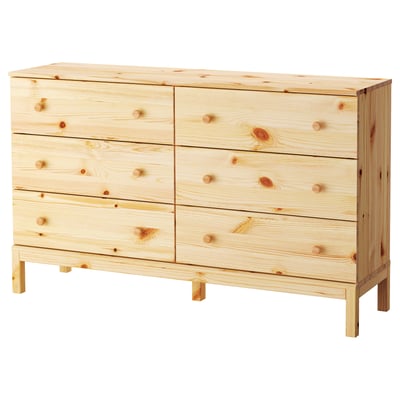 TARVA Commode à 6 tiroirs, pin, 59 1/2x36 1/4 "
