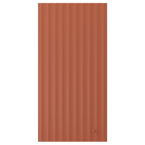 TERRSJÖ Porte, brun-rouge motif cannelé, 15x30 "