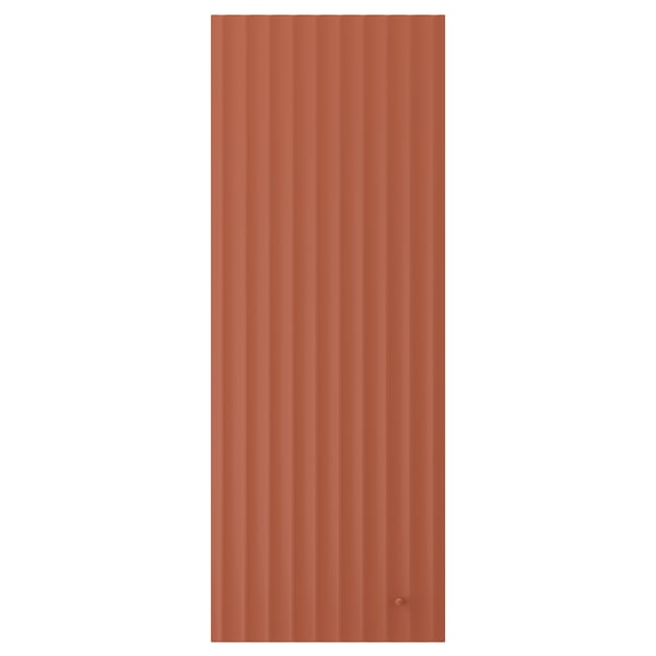 TERRSJÖ Porte, brun-rouge motif cannelé, 15x40 "