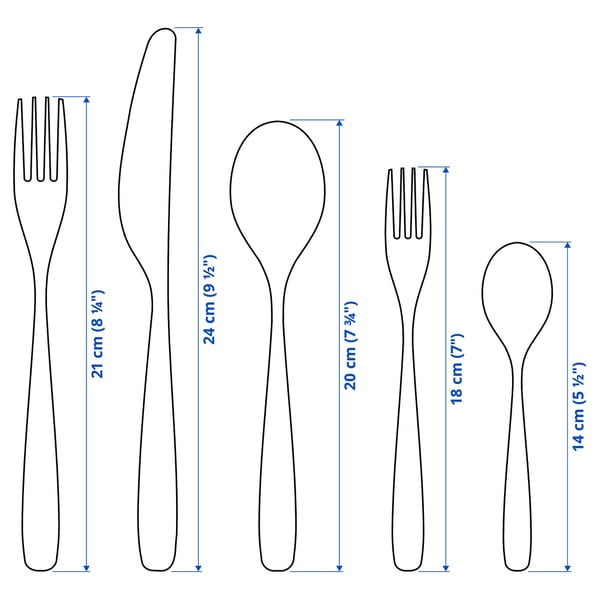 TILLAGD Service de couverts, 20 pièces, acier inox