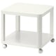 TINGBY Table d'appoint à roulettes, blanc, 19 5/8x19 5/8 "