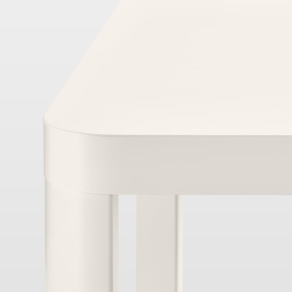 TINGBY Table d'appoint à roulettes, blanc, 19 5/8x19 5/8 "