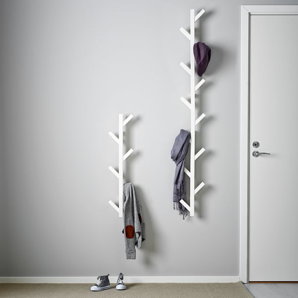 TJUSIG Patère, blanc, 30 ¾ "