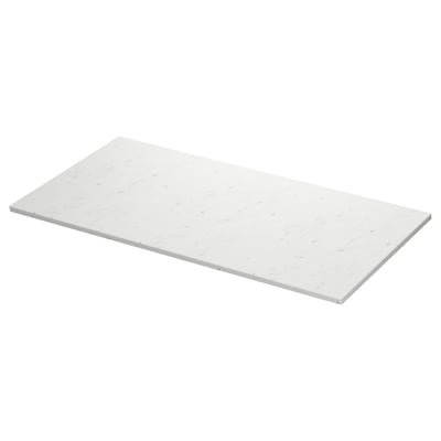 TOLKEN Comptoir, blanc marbré/lamellé, 49x21 1/2 "