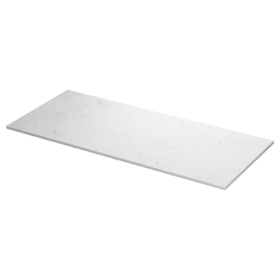 TOLKEN Comptoir, blanc marbré/lamellé, 61x21 1/2 "