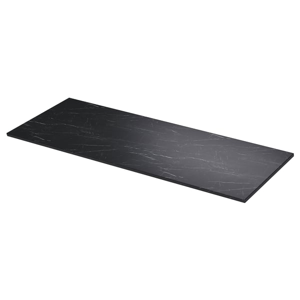 TOLKEN Comptoir, noir marbré/lamellé, 67x21 1/2 "