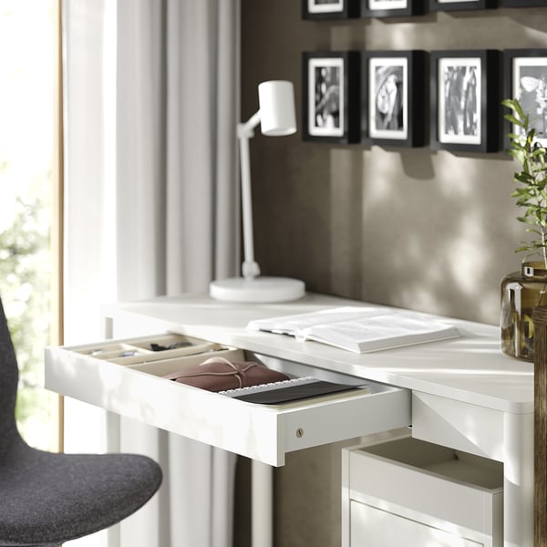 TONSTAD Bureau, blanc cassé, 47 1/4x18 1/2 "