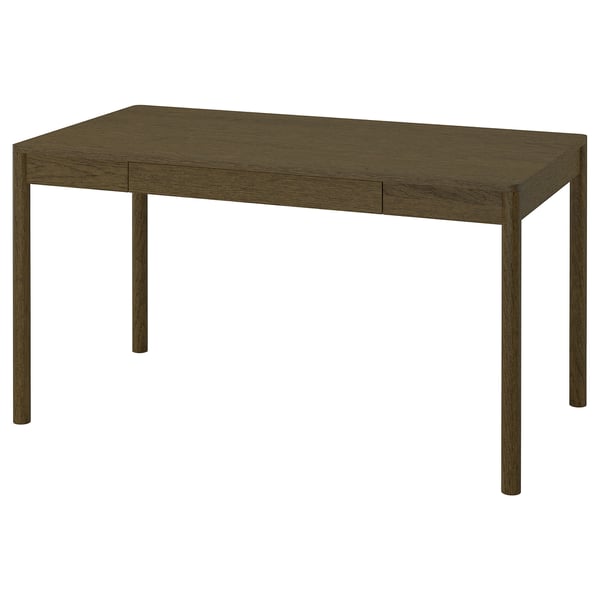 TONSTAD Bureau, brun chêne plaqué teinté, 55 1/8x29 1/2 "