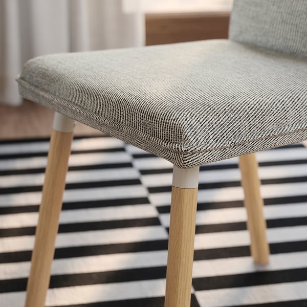 TONSTAD Chaise, Viarp beige/brun/eff chêne