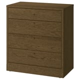 TONSTAD Commode à 4 tiroirs, brun chêne plaqué teinté, 32 1/4x18 1/2x35 3/8 "