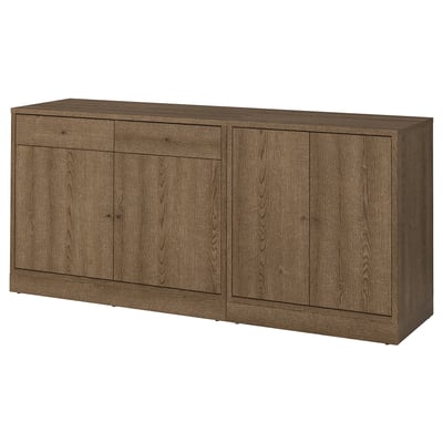 TONSTAD Rangement, brun chêne plaqué teinté, 79 5/8x18 5/8x35 3/8 "