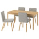 TONSTAD / TONSTAD Table et 4 chaises, chêne plaqué/Viarp beige/brun eff chêne, 59x31 1/2 "