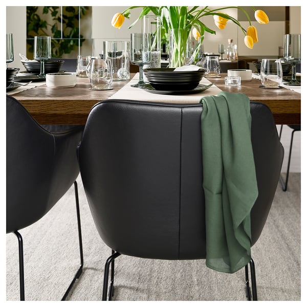 TOSSBERG Chaise, métal noir/Grann noir