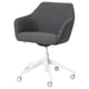 TOSSBERG / LÅNGFJÄLL Chaise conférence, Gunnared gris foncé/blanc