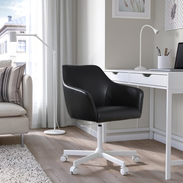 TOSSBERG / MALSKÄR Chaise pivotante, Grann noir/blanc