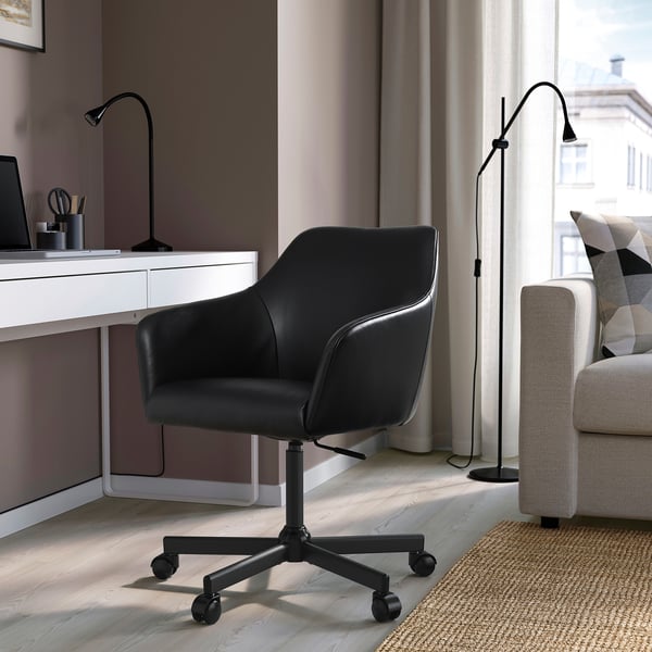 TOSSBERG / MALSKÄR Chaise pivotante, Grann noir/noir