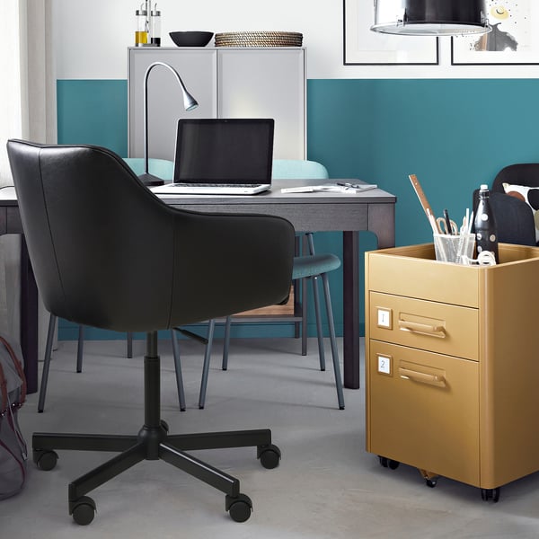 TOSSBERG / MALSKÄR Chaise pivotante, Grann noir/noir