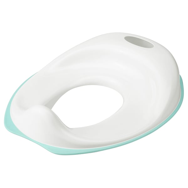 TOSSIG Siège toilette, blanc/turquoise
