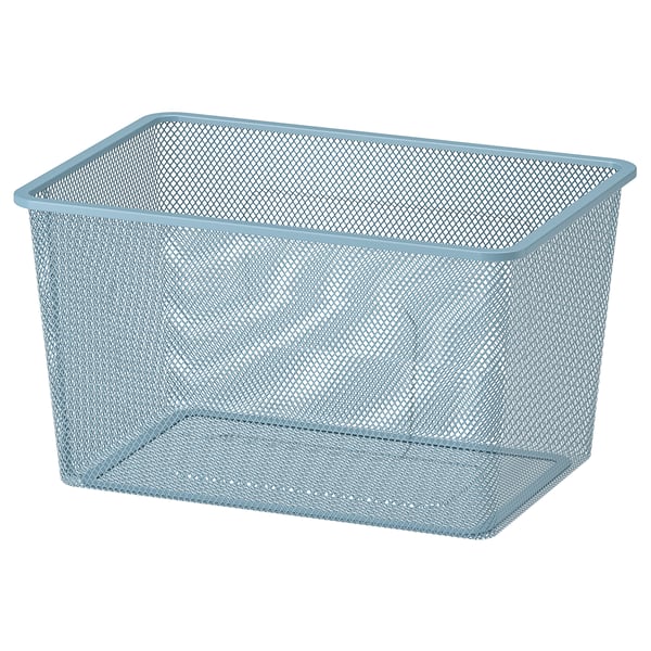 TROFAST Boîte de rangement en filet, bleu gris, 16 1/2x11 3/4x9 "