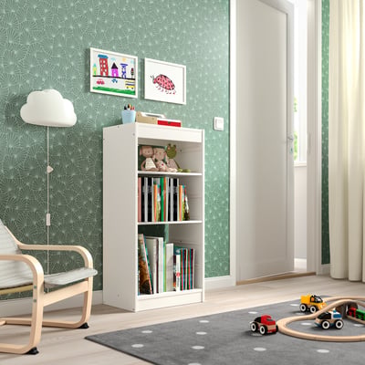 TROFAST Rangement avec tablettes, blanc, 18 1/8x11 3/4x37 "