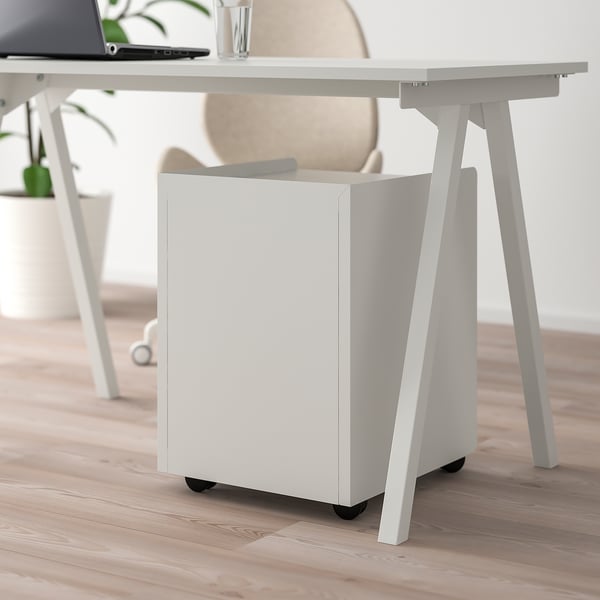 TROTTEN Caisson 2 tiroirs sur roulettes, blanc