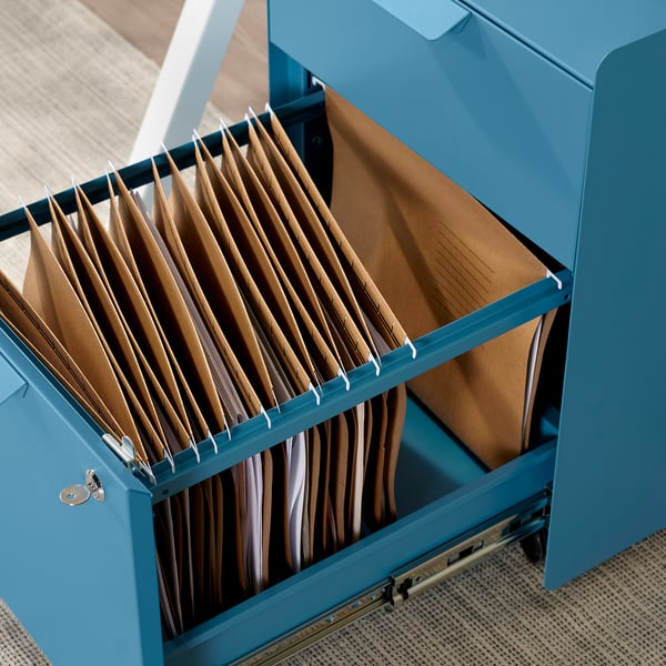 TROTTEN Caisson 2 tiroirs sur roulettes, bleu