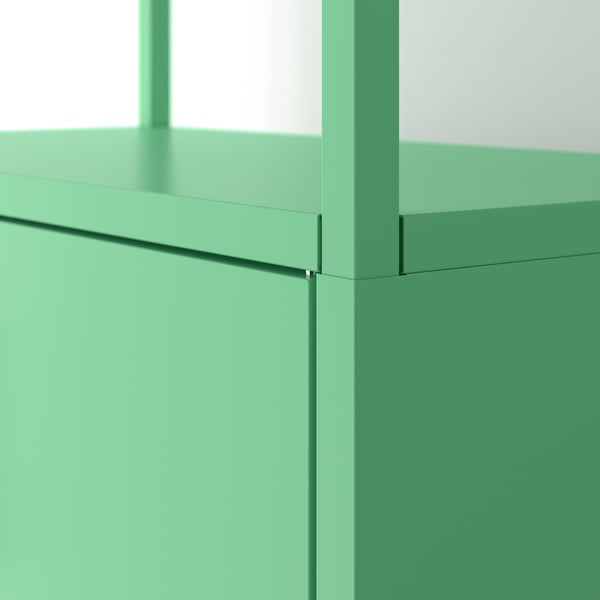 TROTTEN Rangement à portes, vert clair, 27 1/2x13 3/4x43 1/4 "