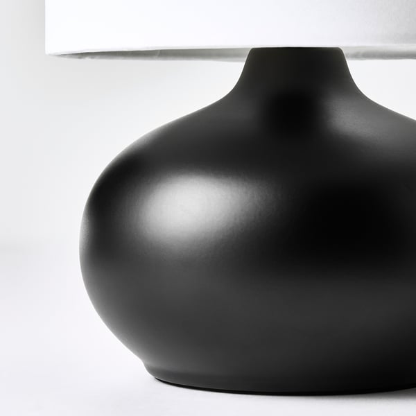TVÄRFOT Lampe de table, noir/blanc