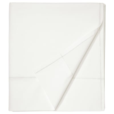 ULLVIDE Drap plat, blanc, Grand 2 places