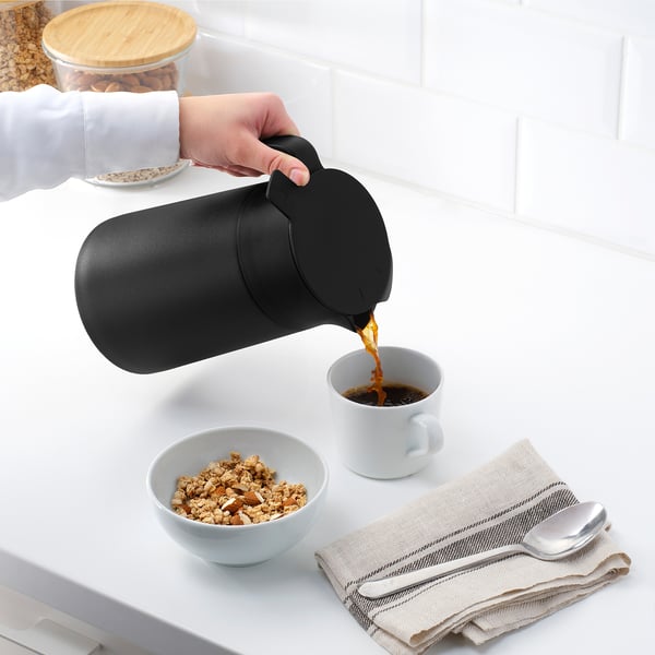 UNDERLÄTTA Pichet isotherme, noir, 41 oz
