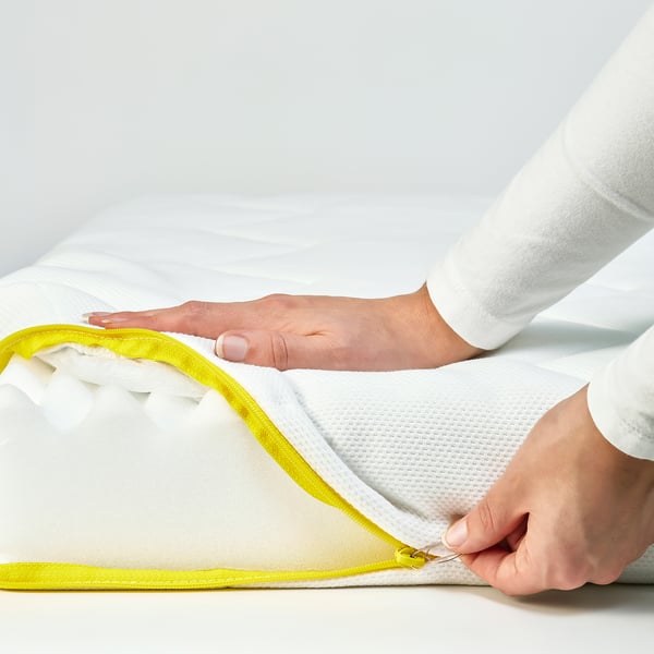 UNDERLIG Matelas mousse pour lit enfant, blanc, 27 1/2x63 "
