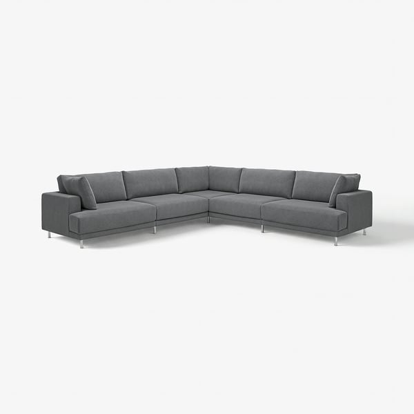 UPPÅKRA Canapé d'angle modulaire, 6 places, Johanneshov gris foncé