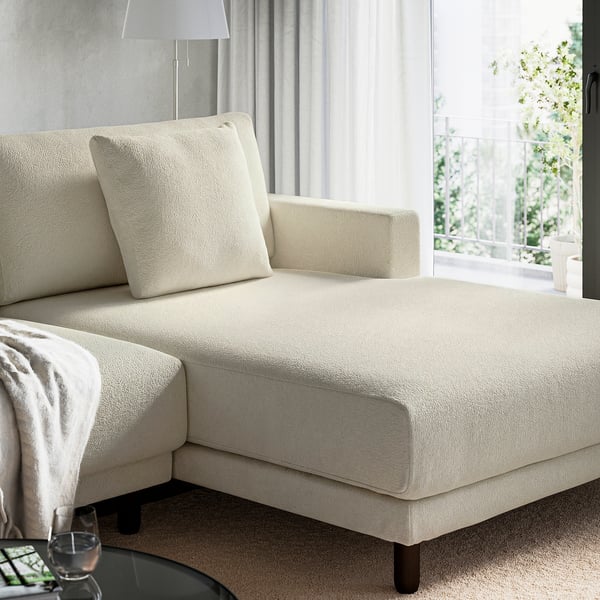 UPPÅKRA Canapé modulaire, avec méridienne, droite/Axvall blanc cassé