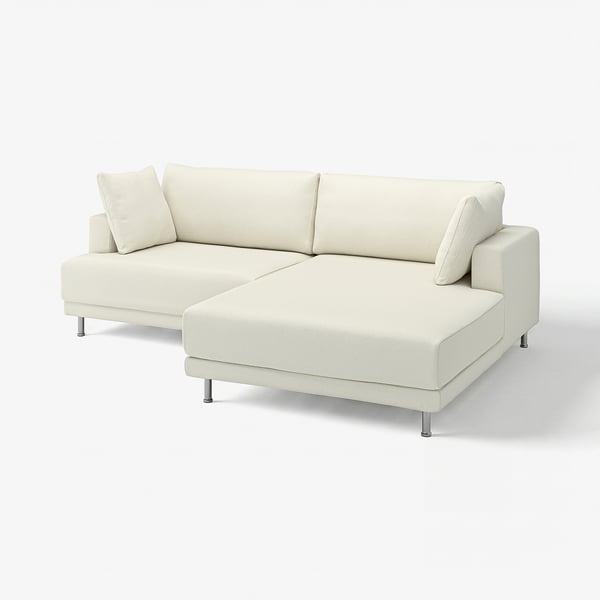 UPPÅKRA Canapé modulaire, avec méridienne, droite/Axvall blanc cassé