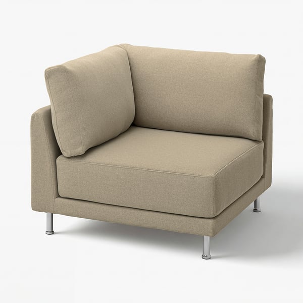 UPPÅKRA Housse module d'angle, Johanneshov brun-beige